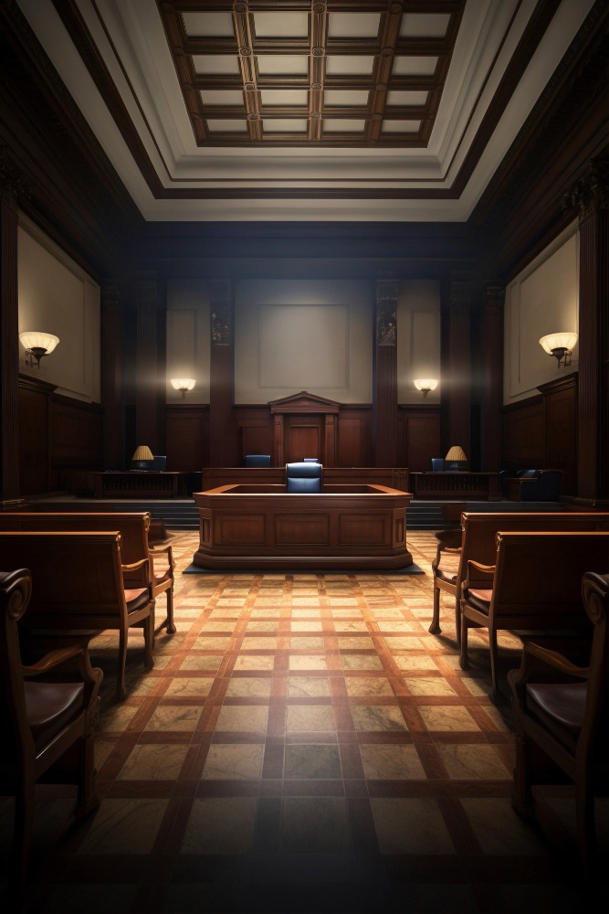 showing the court room