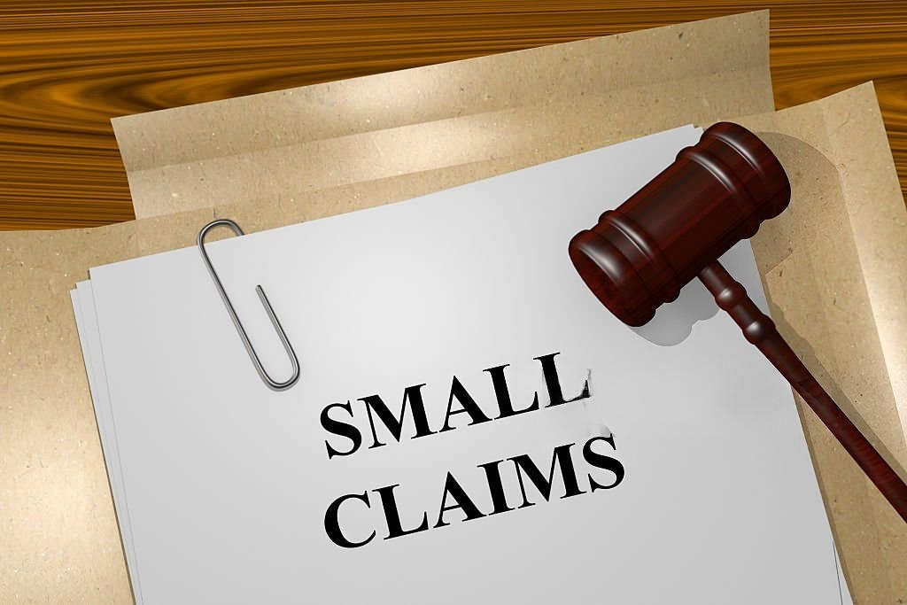 in a paper letter of small claims in UAE is written