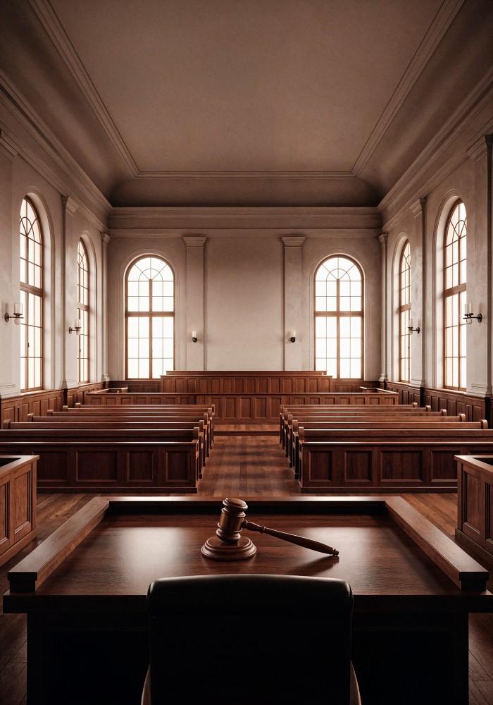 a picture of a court room