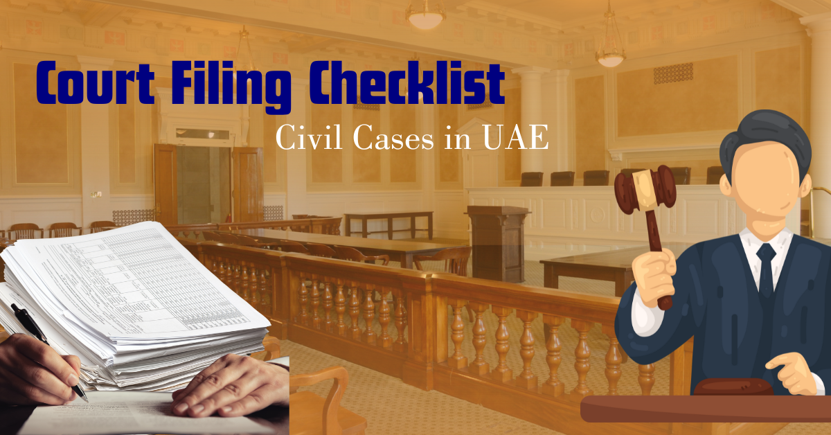 court filing checklist for civil cases